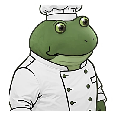 bufo in a chef coat sticker