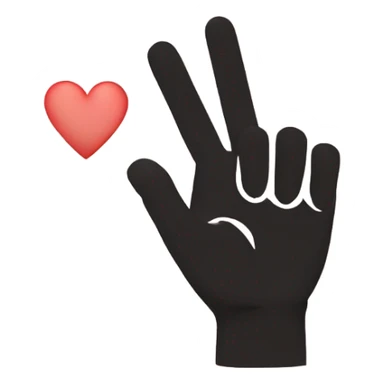 finger heart made by crossing thumb and middle finger  sticker