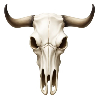 Longhorn cow skull sticker