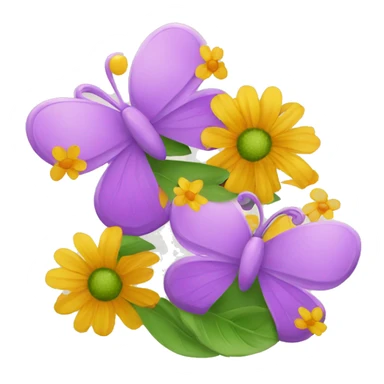 fiori e farfalle sticker