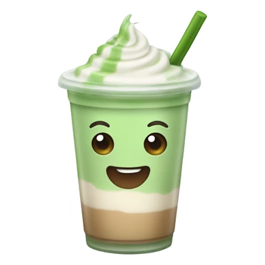 Cute iced matcha latte  sticker