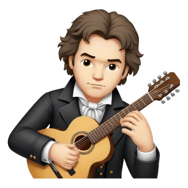 Beethoven and guitar sticker