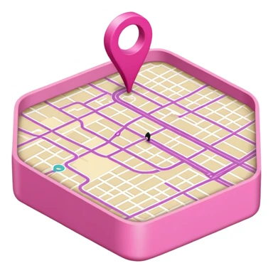mix pink of a big gps map of the lines sticker