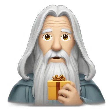 gandalf with a gift ring sticker