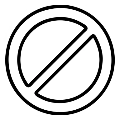 outlined prohibition sign icon sticker