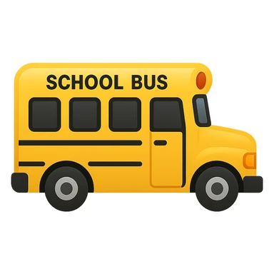 yellow school bus emoji sticker