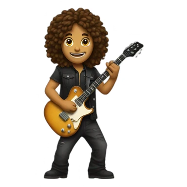 Guitariste brun sticker