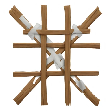 crossed window with advertising  sticker