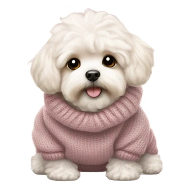 maltipoo in a sweater sticker