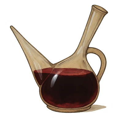 ghibli style catalan porró filled with red wine sticker