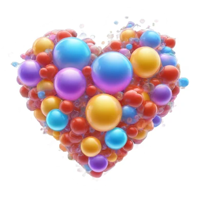 heart with drunk bubbles sticker