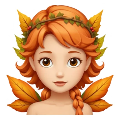 Autumn fairy sticker