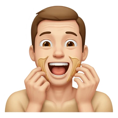A man chocking himself while laughing sticker
