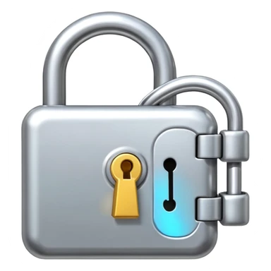a opened  lock  sticker