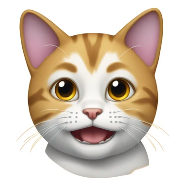 >:3 face on cat sticker