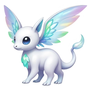  Iridescent white pale fakemon-creature  sticker