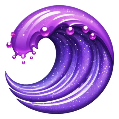 glitter roxo wave sticker