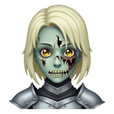 female ghoul knight, decaying skin sticker