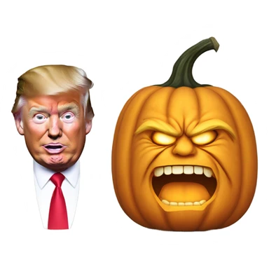 Trump evil pumpkin sticker