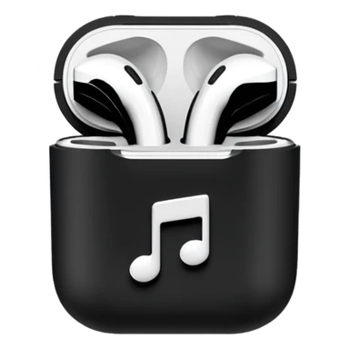 airpods in a music vinyl themed case sticker