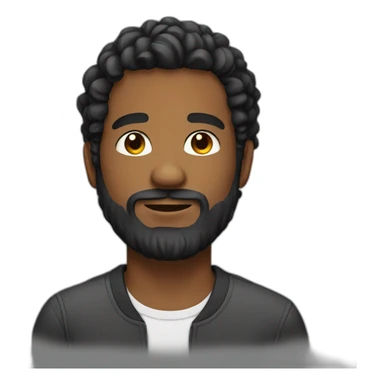 bearded young man sticker