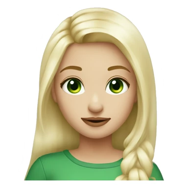 Ästhetik Girl blond Hair green eye  sticker