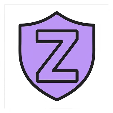 Change the shield and Z to lavender, keeping the color outline icon style, for a moderator role. sticker