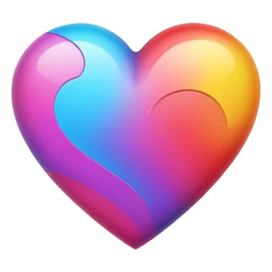 coeur multicolore  sticker