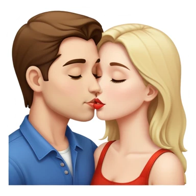 couples kissing sticker