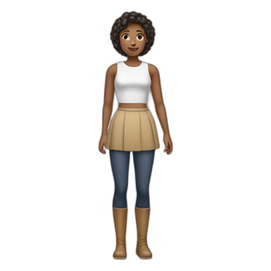 Femme a genoux sticker