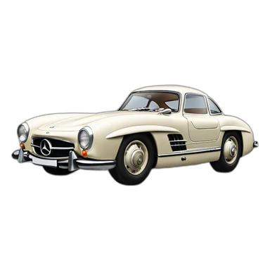 mercedes 300 sl with open door sticker