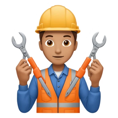 Electrician with Wire Cutters Open sticker