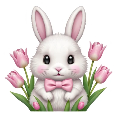 🐰🎀🌷 Cute bunny with pastel vibes sticker