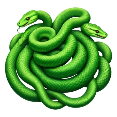 circle of snakes, multiple snakes arranged in a circular pattern sticker
