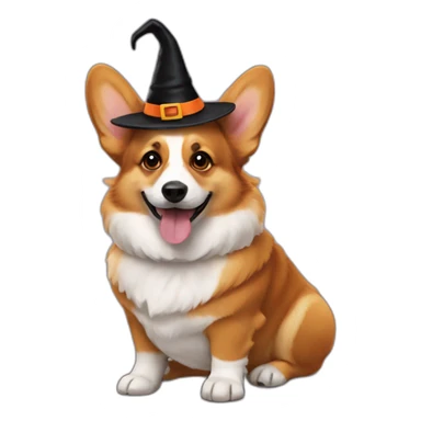 corgi-on-halloween sticker