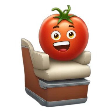 Une tomate dans un avion sticker