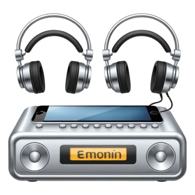 audio metallic silver chrome, no gold sticker