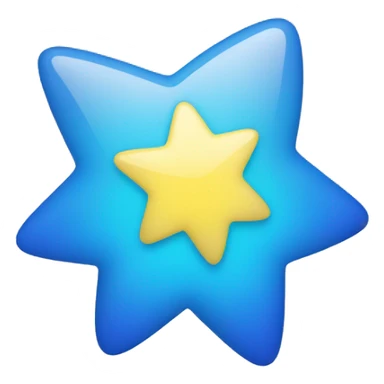 blue star with pale yellow gradient sticker