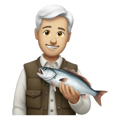 Allen eating fish sticker
