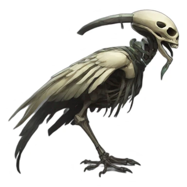 Eldritch Egyptian Bird Skeleton God of infinite darkness sticker