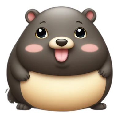 Fat cute mole sticker