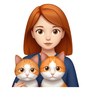 Two stink brainless girls with white and orange cat sticker