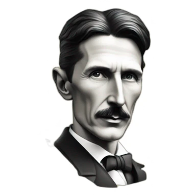nikola tesla on a coin sticker
