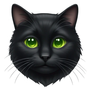 Fat black cat sticker