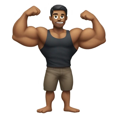 biceps muscle flexing sticker