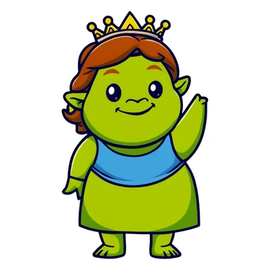 Princess Fiona ogre form from Shrek sticker