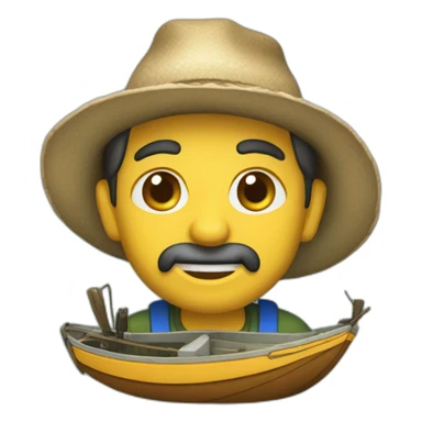 Pescador com caiaque sticker