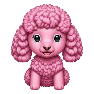 Pink poodle sticker