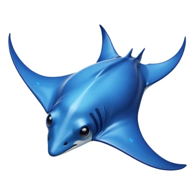 Blue manta ray sticker