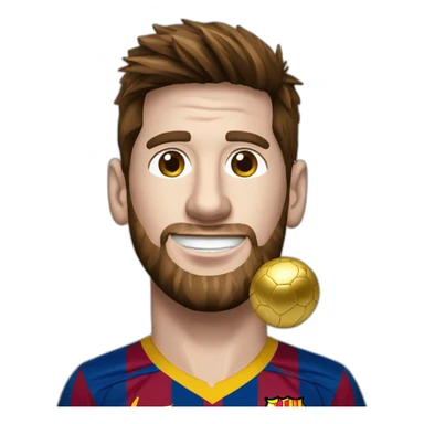 Messi avec ballons d'or sticker